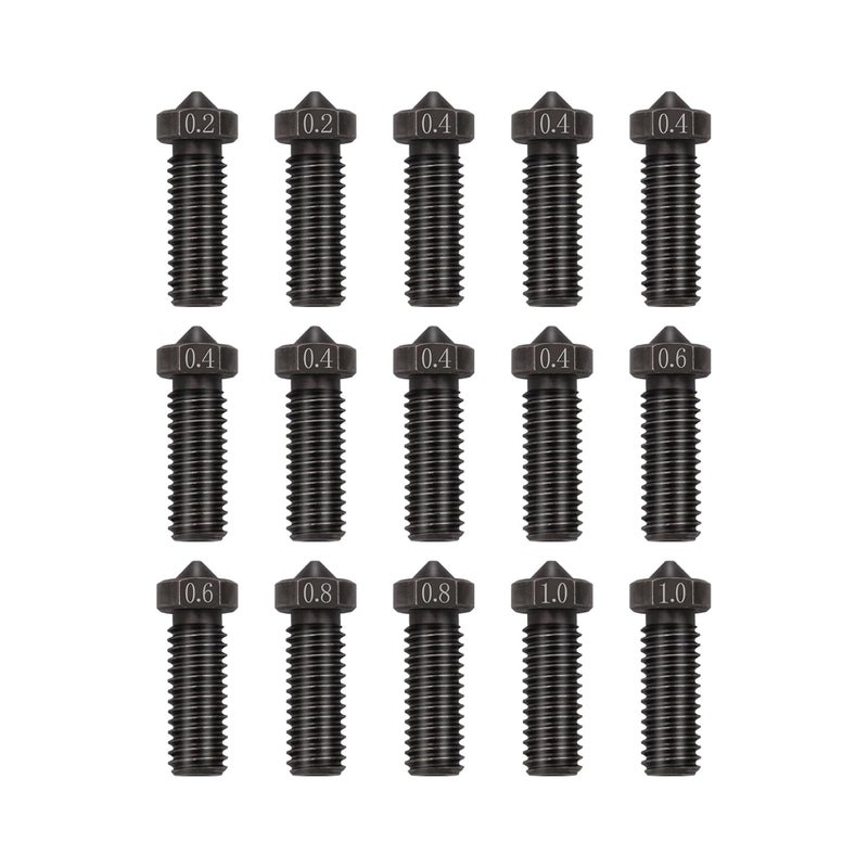 LANKEGU 15PCS Hardened Nozzles Kit for Anycubic Vyper, 3D Printer 7PCS 0.4mm Nozzles and 2PCS 0.2mm, 0.6mm, 0.8mm Wear Resistance Nozzles Kit for Anycubic Vyper, Kobra Plus, Kobra Max - Image 1